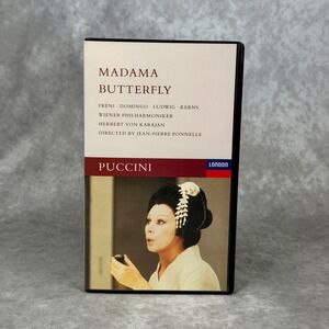 Puccini Madama Butterfly VHS Mirella Freni Placido Domingo Karajan London Tape